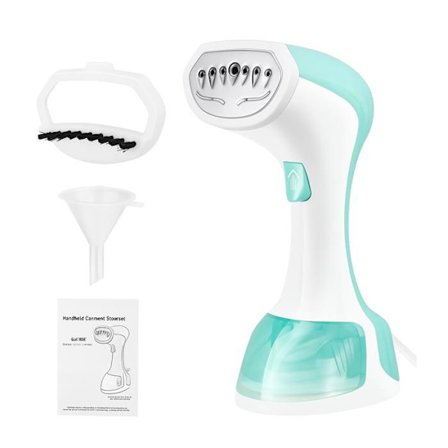 Dampfjerner Vertikal Transportabel Dampstrygejern, 1200W Konstant Damp på 26 g/min, Reservoir 160 ml - Grøn