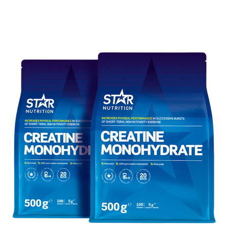 Kreatinmonohydrat Star Nutrition 2 x Kreatin Monohydrat 500 g - Bodyman.dk