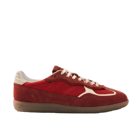 Alohas Tb.490 Rife Sheen Red Leather Sneakers Dam Röd 43