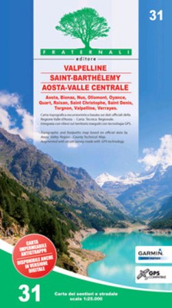 Carta n. 31. Valpelline, Saint-Barthélemy, Aosta 1:25.000