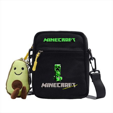 Minecraft Student Axelväska Casual Tecknad Svart ~ 1