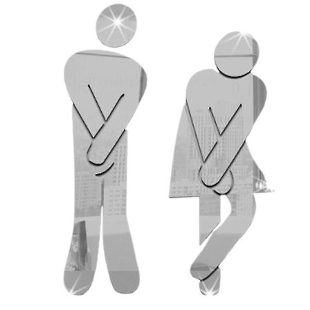 Kunst DIY Toilet Skilt til Badeværelse Mand Kvinde Vaskestue WC Skilt Dør Tilbehør