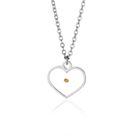 Rostfritt stål litet senapsfröhalsband för kvinna