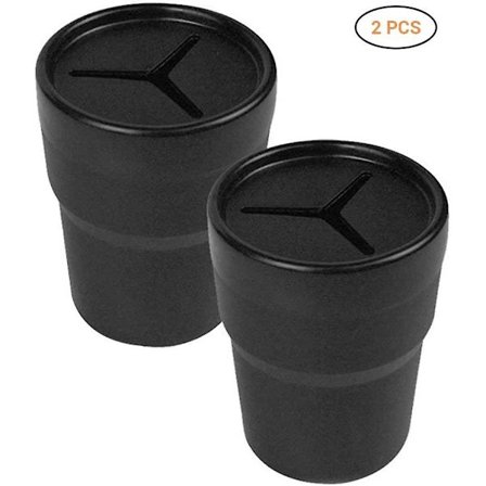 2 stk. Automatisk søppelbøtte for bil, automatisk arrangør for søppel, søppelbøtte, oppbevaringsbeholder passer til kopp