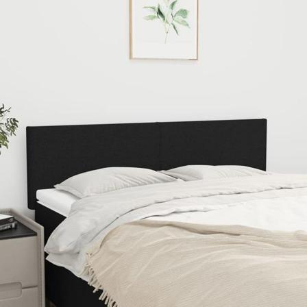 Vidaxl Huvudgavlar 2 St Svart 72x5x78/88 Cm Tyg Svart