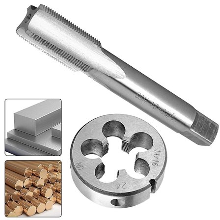 2kpl 11/16-24 Unef Kierretappi Ja -leikkain Sarja Kone Kierre Oikeakätinen Valurauta Metallintyöstö Työpaja Käsityökalut Pakkaus