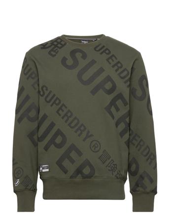 Code Cl Aop Crew Sweatshirt Trøje Grøn Superdry Sport