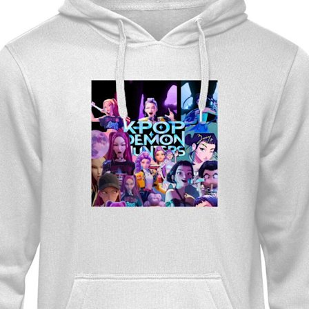 Barnehettegenser KPop Demon Hunters anime stil mörk design