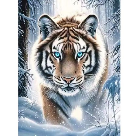 Diamant Broderi Tiger Dyr DIY Maleri Vægkunst Håndværksartikler Diamant Mosaik Indretning Til Hjemmet