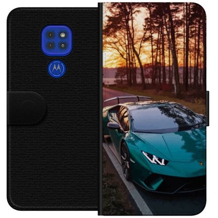 Motorola Moto G9 Play Lompakkokotelo Urheiluauto Lamborghini Racing Supercar