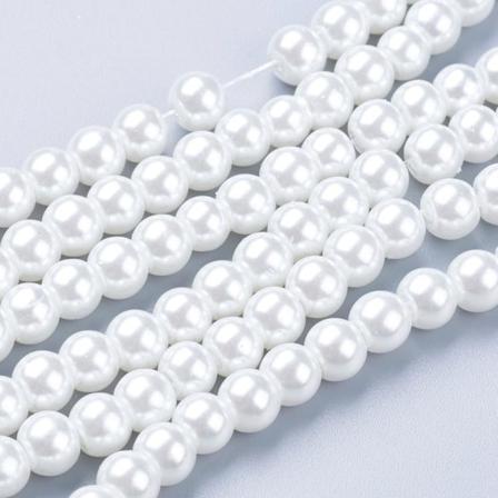 100 St Vita Vaxade Glaspärlor 6 Mm Ø I Diameter