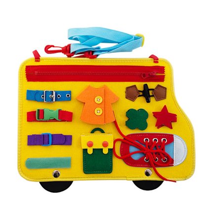 Aktivitetstavle til småbørn Montessori Legetøj Grundlæggende færdigheder Tavle Drenge og piger Tidlig uddannelse Aktivitetslegetøj til at forbedre 