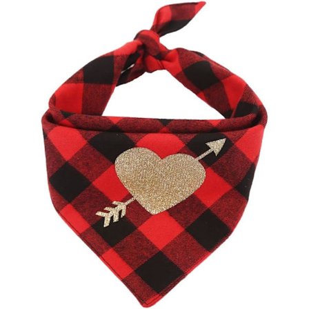 1 st Valentine's Day Hundhalsduk Vändbar Triangel Bibs Sca DXGHC