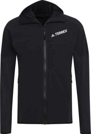 Adidas Men's Techrock Flooce Wind Hooded Jacket Men Mid layer tops Black S