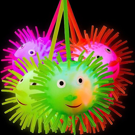 LED Puffer Ball Glowing Puffer Balls Multi-Color Flashing Puffer