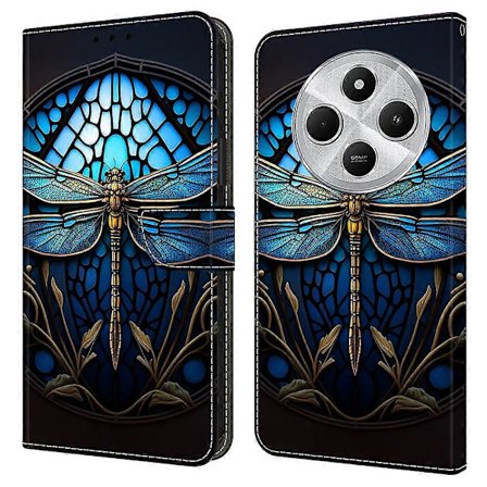 TPU+PU Lær Flip Telefonveske For Xiaomi Redmi 14C 4G/14R 5G/Poco C75 4G Mønstertrykt