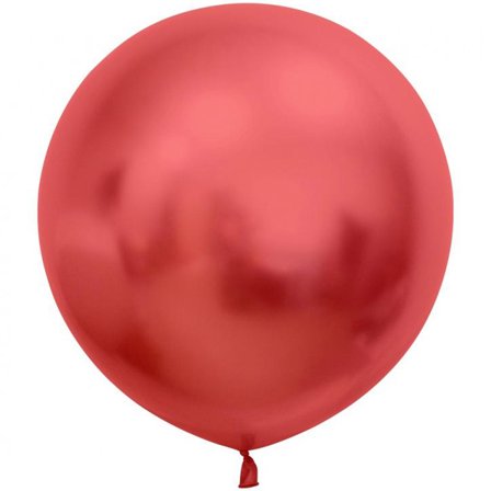Jätteballong Rund Platinum 61cm Punainen