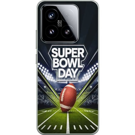 Kompatibelt Mobildeksel til Xiaomi 15 Super Bowl Day plakat med amerikansk fotball på opplyst arena i dramatisk sportsdesign