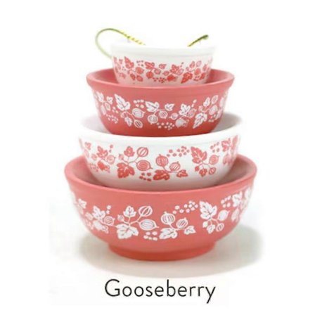 Vintage Pyrex -kulhot Joulukuusen koristeena - Hartsikoriste juhlajuhliin, ainutlaatuinen keräilyesine