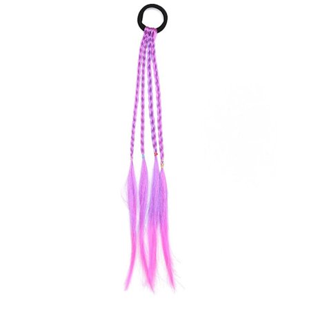 2st peruk hästsvans peruk hårflätor LILA&ROSE RÖD LILA&ROSE Purple&Rose Red