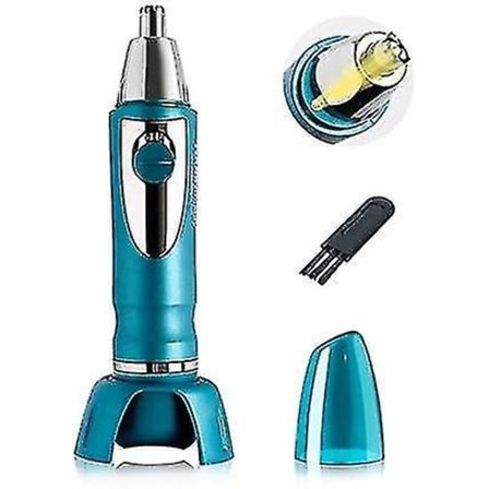 Nenäkarvatrimmeri Ammattimainen nenä- ja korvakarvatrimmeri akku LED-valolla, vedenkestävä, ruostumattomasta teräksestä valmistetut terät, 