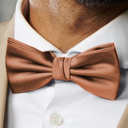 Laço Pré-atado em Gorgorão Conhaque para homens - Laços pré-atados