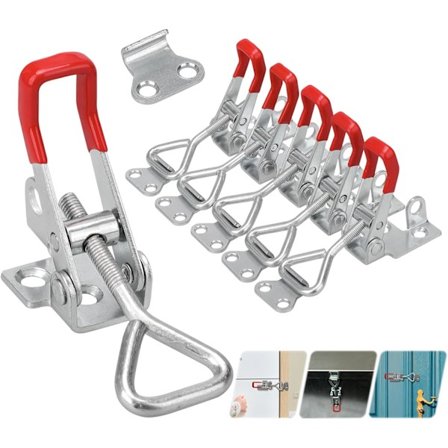 6 stk. Trailer Låsearm Håndtag Lås Toggle Lås GH-4001 Metal Justerbare Toggle Låse - kompatible Porte, Kasser, Trailere Holdekapacitet 100KG