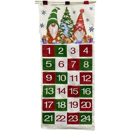 Stoff Adventskalender, 24 Lommer Nummer Foto Adventskalender, Julkalender Fyllbar, Juleadventskalender, Juletellerkalender