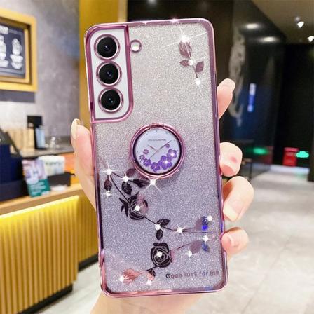 Samsung Galaxy S23 Plus -kotelo - Kukkakuosi, rengas, violetti