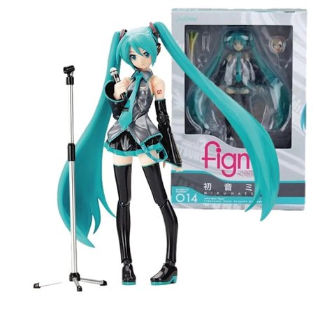 14cm Anime Sångerska Hatsune Miku Actionfigur Rörliga Leder Staty Dekor Gåva UK