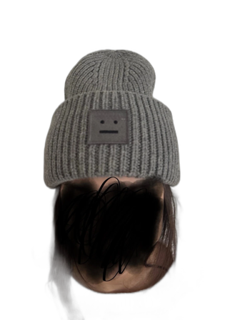 Grå stickad mössa från Acne Studios