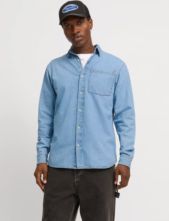 Jack & Jones Jjicreek Jjshirt L/S Akm 596 Noos - Blue - S