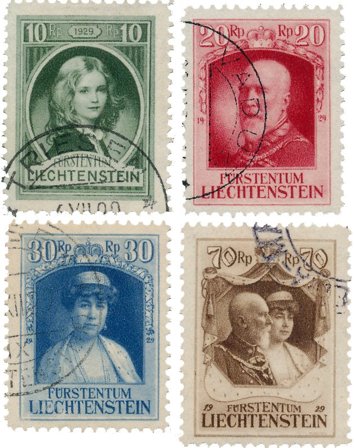 Liechtenstein 1929 - MICHEL 90/93 - Stemplet