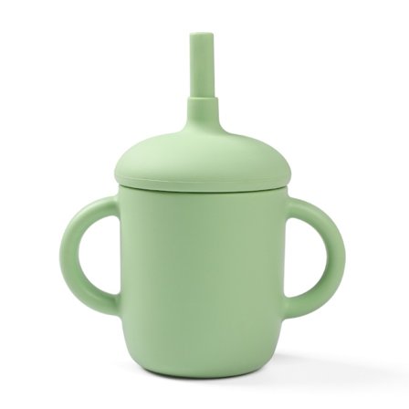 Silikonmugg Spillresistent med Dubbla Handtag Babystråmugg Y3 Stråmugg 150ml