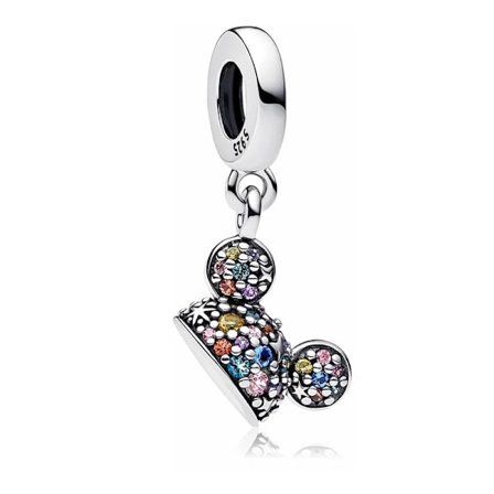 Speltema 925 sterlingsølv & natlampe hjerte & magisk blomst monster vedhæng egnet til originale damearmbåndsberlocker