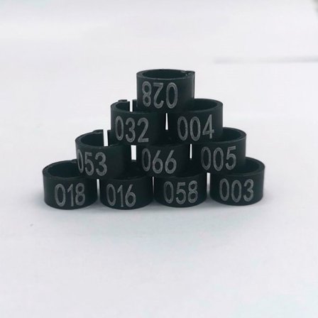 Pigeon Rings Dove Bird Clip Rings SVART Black