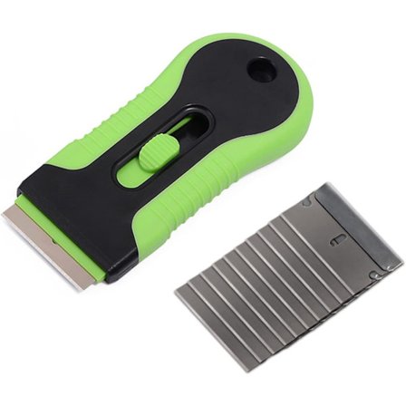 1 sæt grønne, ridsefaste bageplade skraber rengøringsværktøjer,