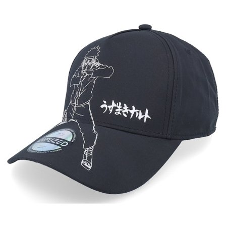 Difuzed - Naruto Shippuden Black A-Frame Adjustable Adjustable Black Cap - @ Hatstore