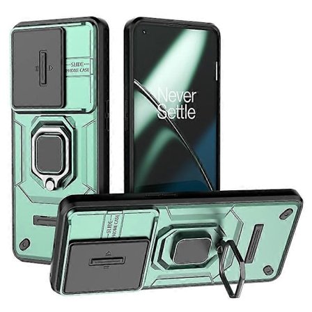 Til OnePlus 11 5G Cover Skydelinseskjold Ring Støtteben PC+TPU Telefon Cover