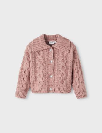 Nmfohalli Ls Short Knit Card Strikkegenser Cardigan Rosa Name It*Betinget Tilbud