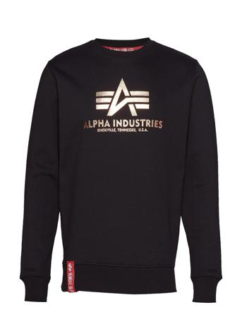 Basic Sweater Sweat-shirt Tröja Svart Alpha Industries
