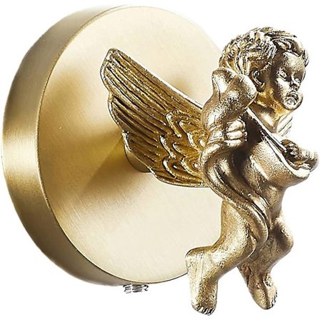 Messing Knager Dyreformet Børstet Messing Knager Knager Vægmonteret Metal Knager (engel)