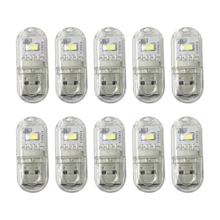 USB LED Plugglampa för Power Bank, Dator Mini Boklampa Portabel Nattlampa för Laptop Läslampa Vitt Ljus