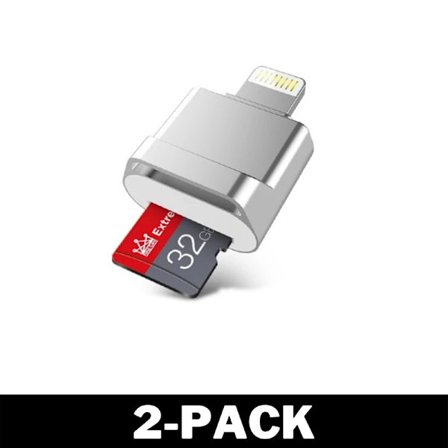 Lightning Micro SD Kortadapter Mini Silver