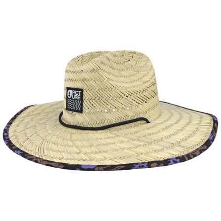 Picture - Beige straw Hatt - Lopra Hat A1 Ancolie Prt Straw Hat @ Hatstore
