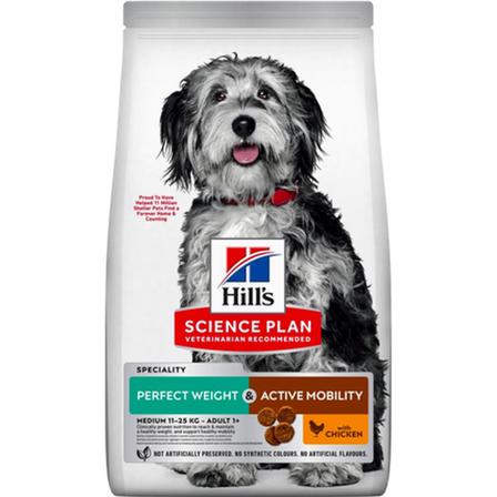 Hills Science Plan - Adult Weight & Active Mobility Medium 12 kg - Hund - Hundefôr & hundemat - Tørrfôr for hund - ZOO.no