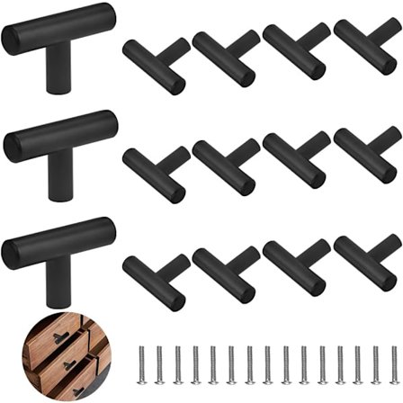 15 kpl ruuvit T-muotoinen ovenkahva ruostumaton teräs T-kahvat laatikon vetimet