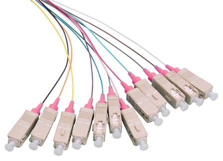 LOGON Fiber Pigtail Set 12x SC OM4