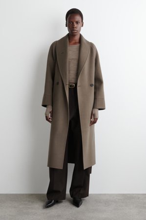 COS Women's Maglia Slim In Lana Merino in Beige