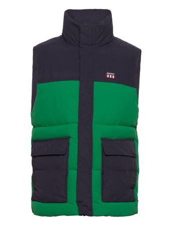D2. Blocked Padded Vest Vest Multi/mønstret GANT*Betinget Tilbud